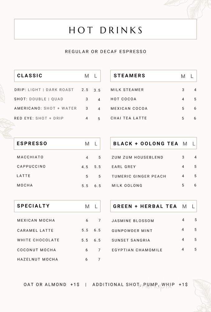 Villa Rivera Cafe - Salinas, CA menu_pic