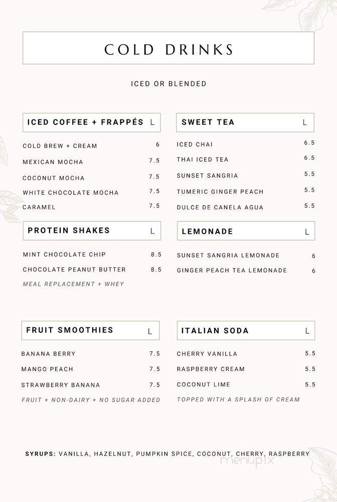 Villa Rivera Cafe - Salinas, CA menu_pic