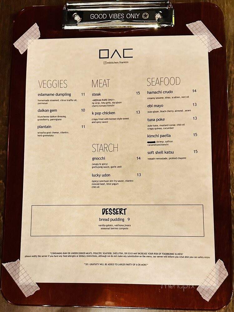Mi Kitchen - Franklin, TN menu_pic