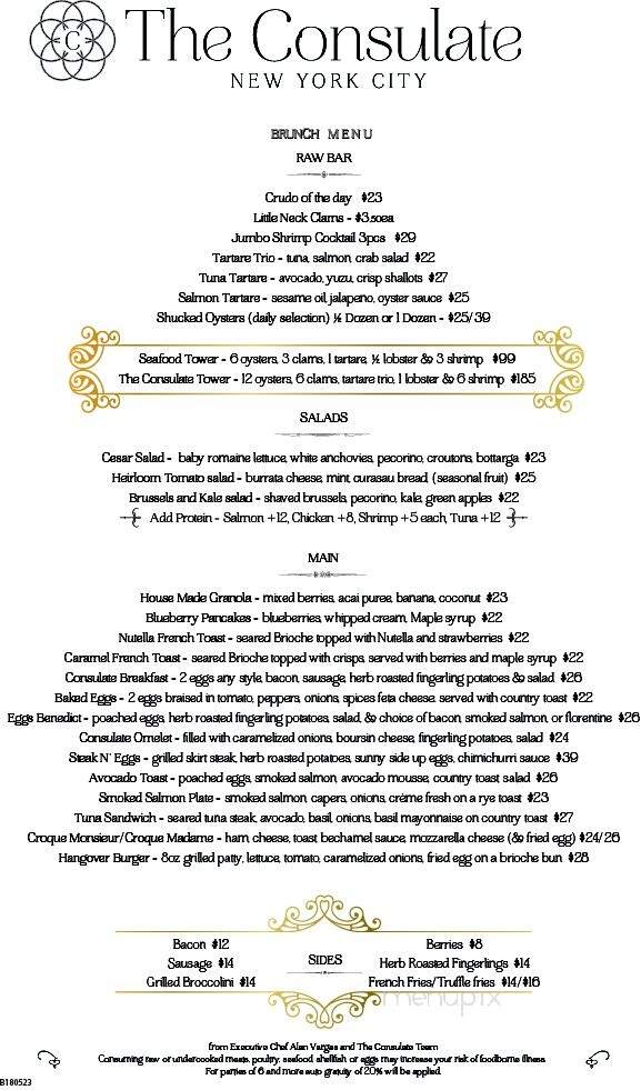 The Consulate - New York, NY menu_pic