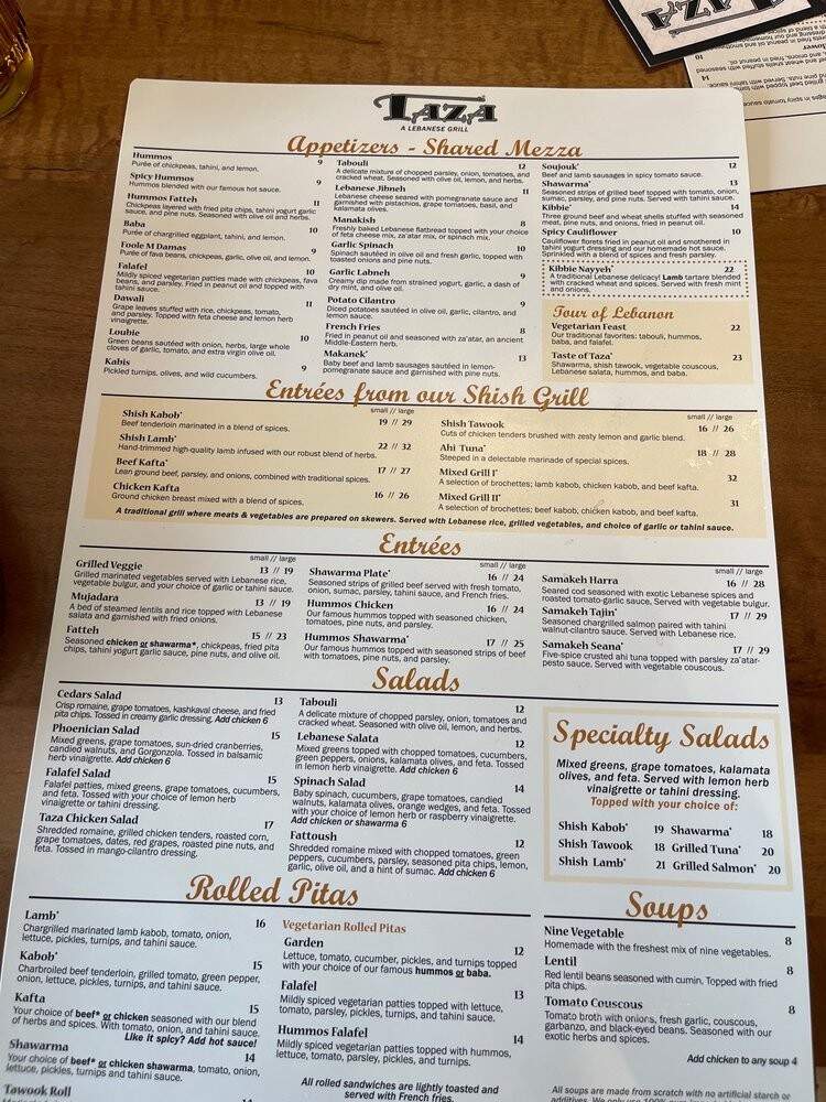 Taza A Lebanese Grill - Rocky River, OH