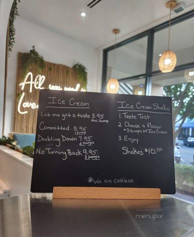 Malachi's Ice Cream Bar - Jacksonville, FL menu_pic