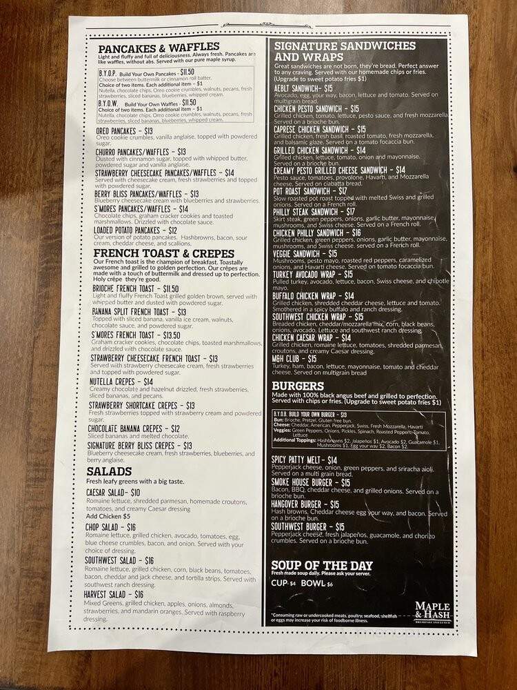 Maple & Hash - West Dundee, IL menu_pic