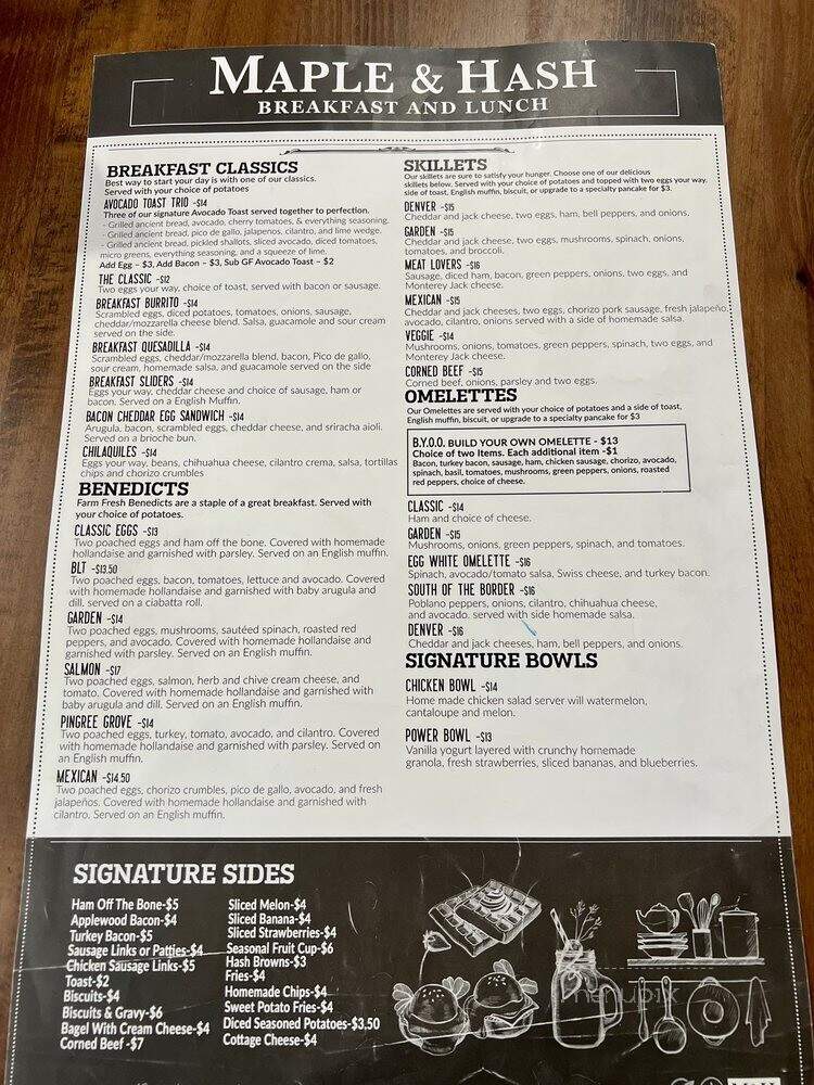 Maple & Hash - West Dundee, IL menu_pic