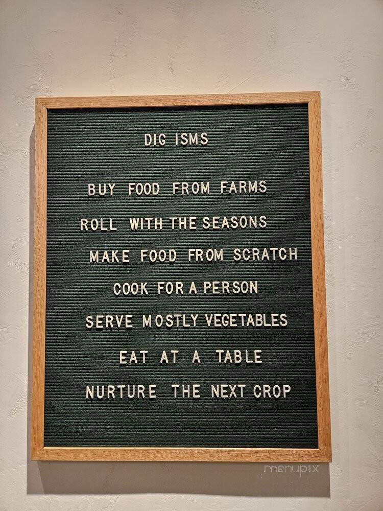 DIG - Stamford, CT menu_pic