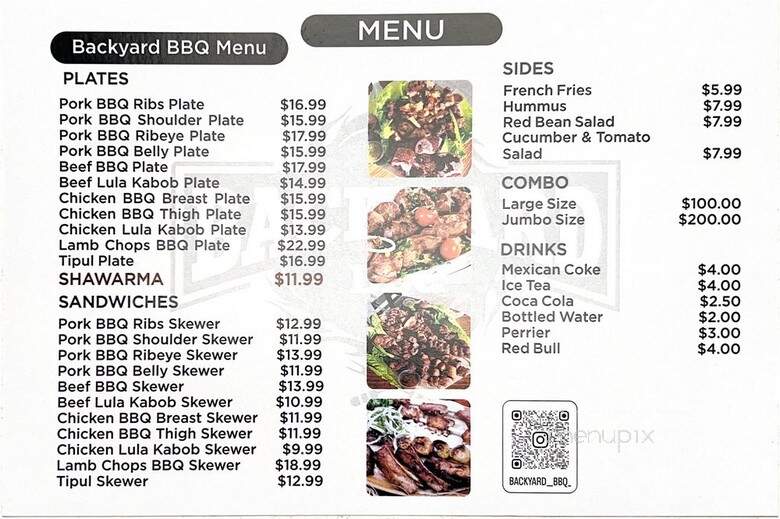 Backyard BBQ - Glendale, CA menu_pic