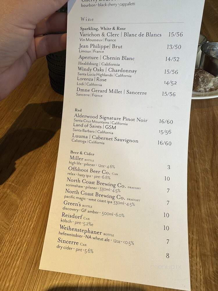 Alderwood Pacific - Santa Cruz, CA menu_pic