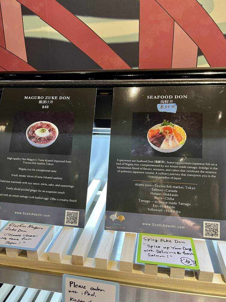 Sushi Adachi - Milpitas, CA menu_pic