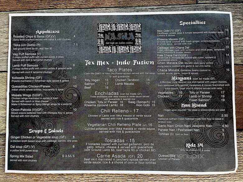 Nasha - Austin, TX menu_pic