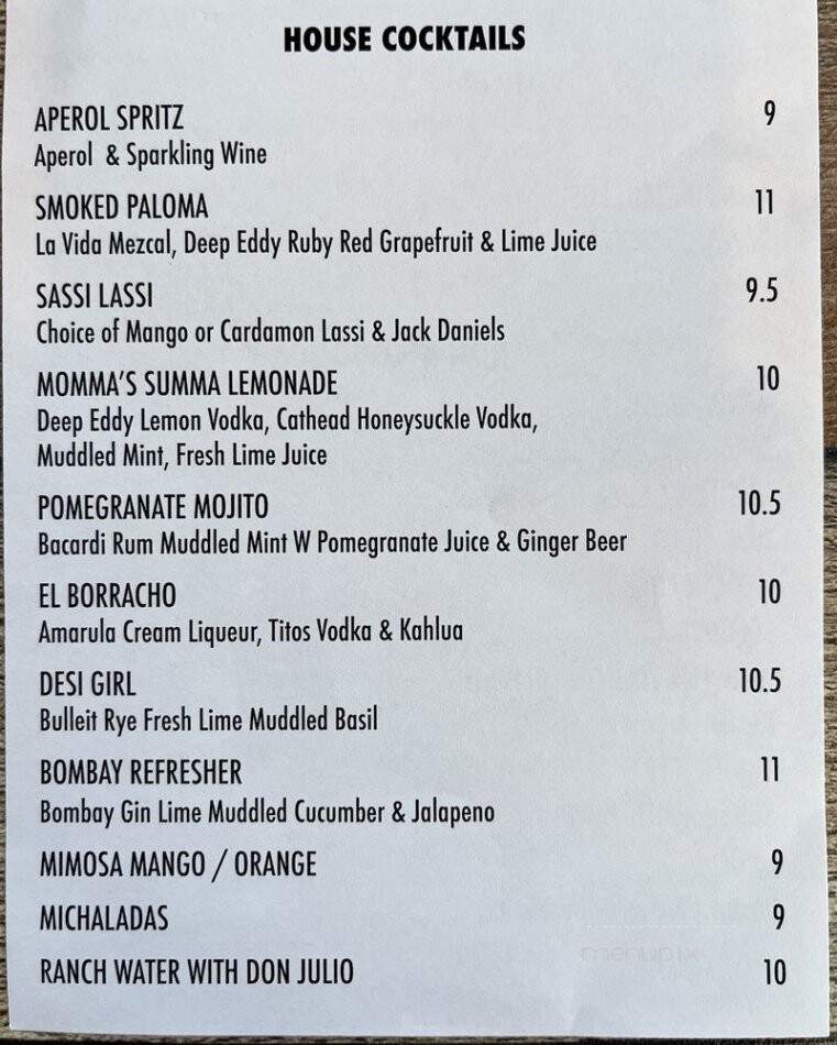 Nasha - Austin, TX menu_pic