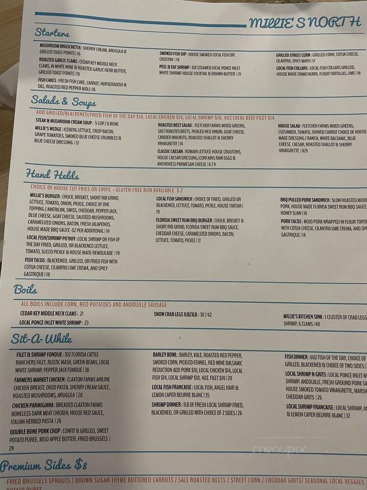 Millie's North - Ormond Beach, FL menu_pic