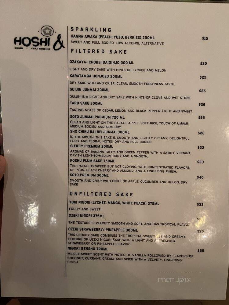 Hoshi & Sushi - Hollywood, FL menu_pic