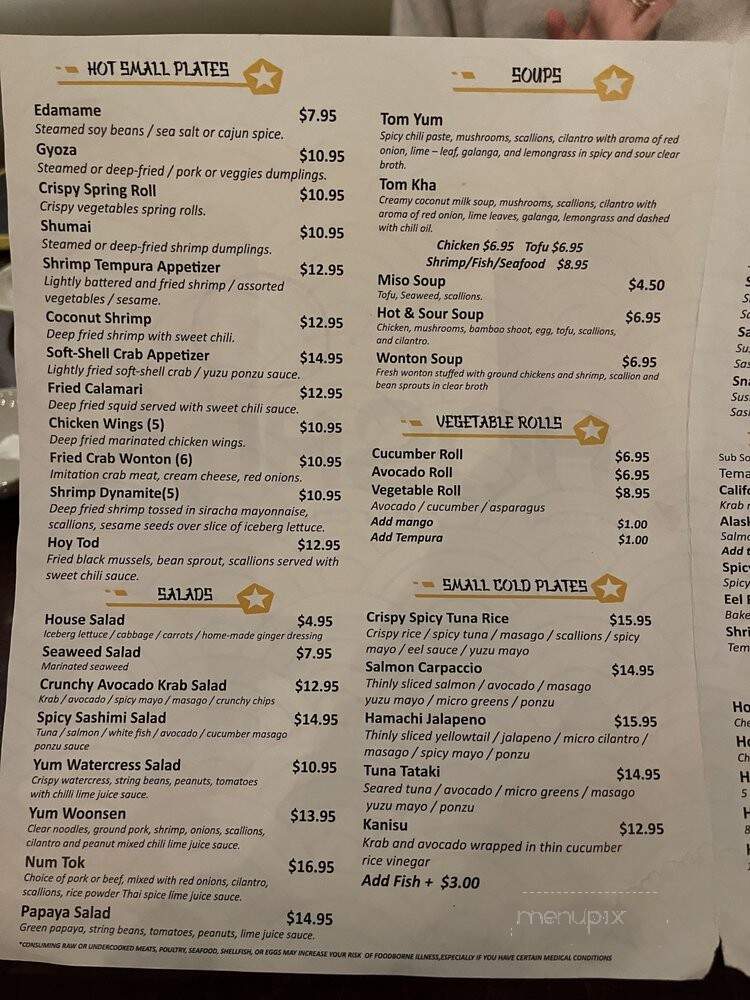Hoshi & Sushi - Hollywood, FL menu_pic