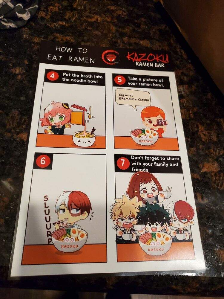 Ramen Bar Kazoku - Charlotte, NC menu_pic