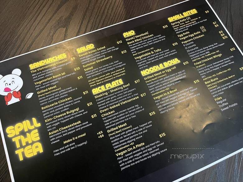Spill the Tea - Colorado Springs, CO menu_pic