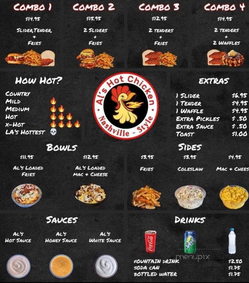 Al's Hot Chicken - Fresno, CA menu_pic