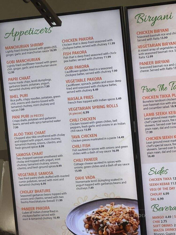 Chaat Bistro - Sacramento, CA menu_pic