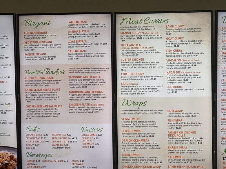 Chaat Bistro - Sacramento, CA menu_pic