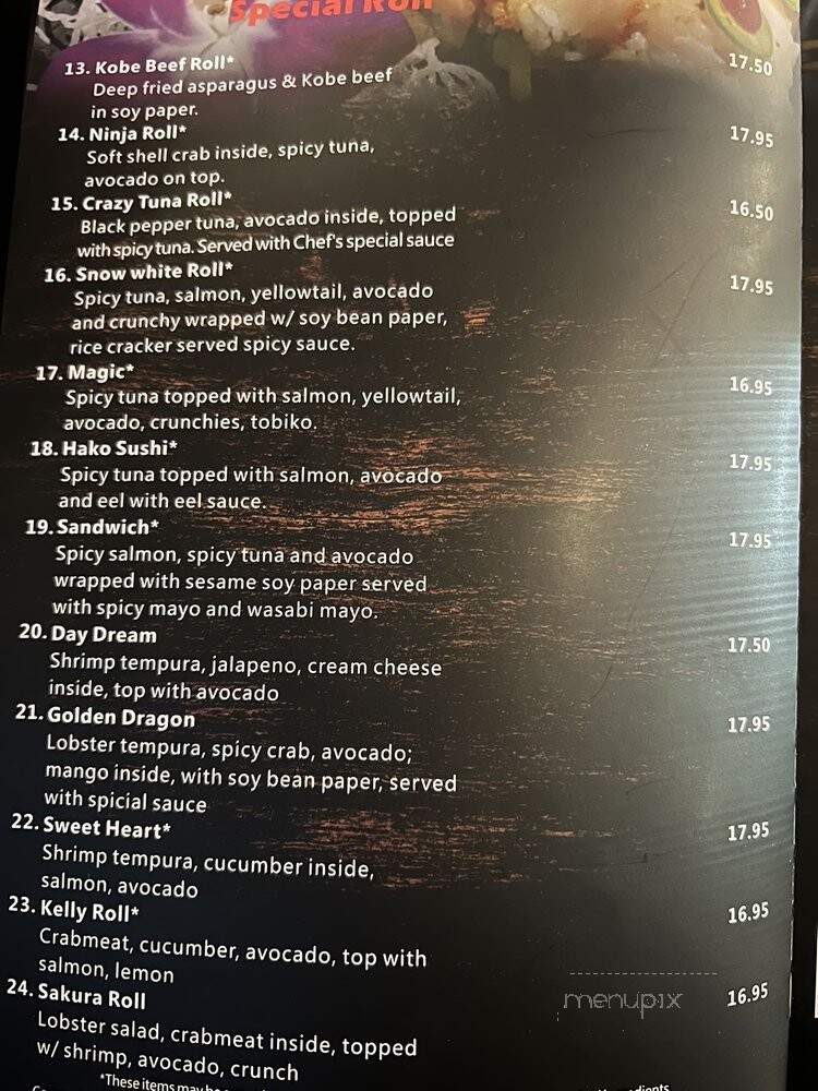 Ninja Sushi - Littleton, CO menu_pic