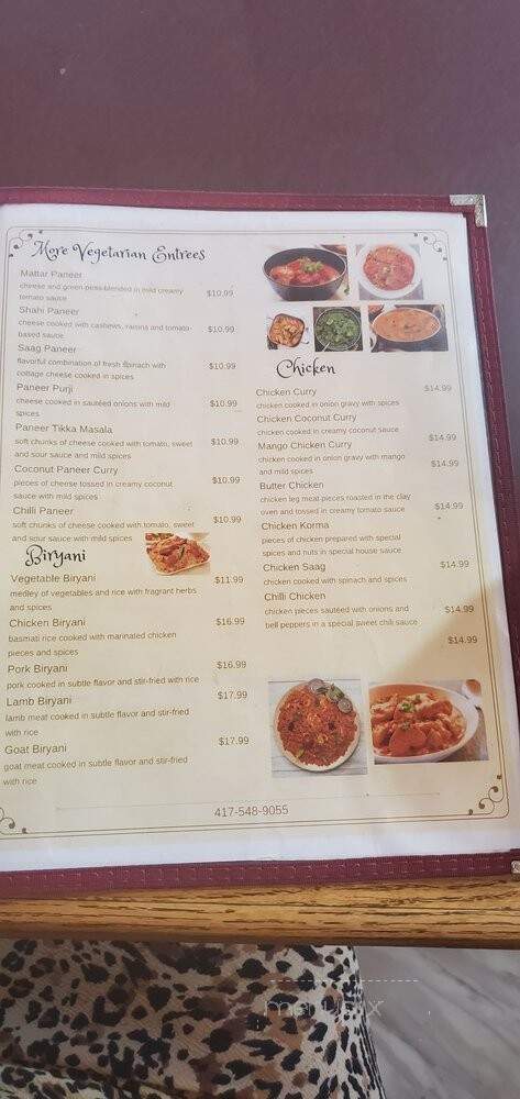 Missouri Dhaba - Sarcoxie, MO menu_pic