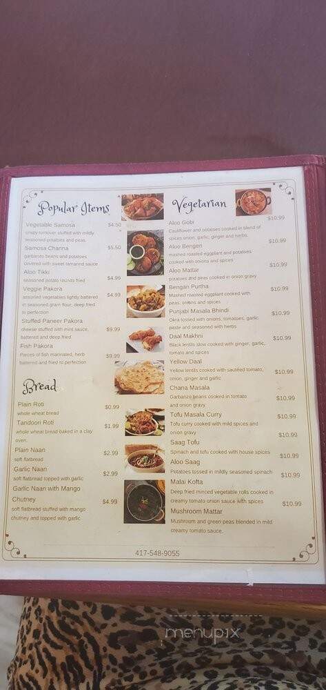 Missouri Dhaba - Sarcoxie, MO menu_pic