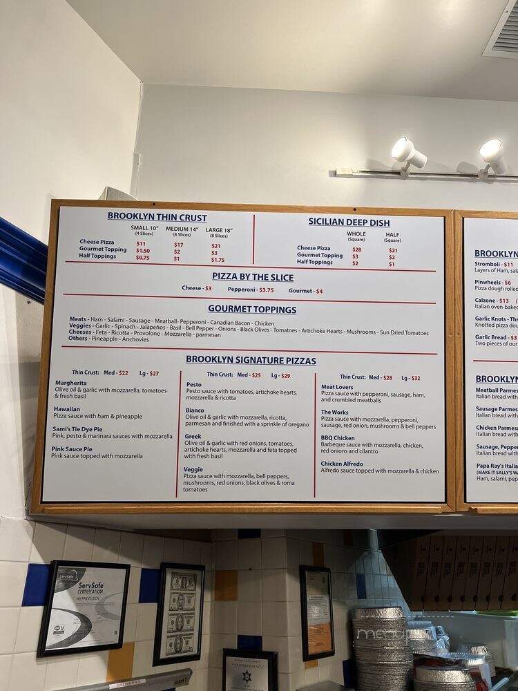 Brooklyn's Finest Pizza - Irvine, CA menu_pic