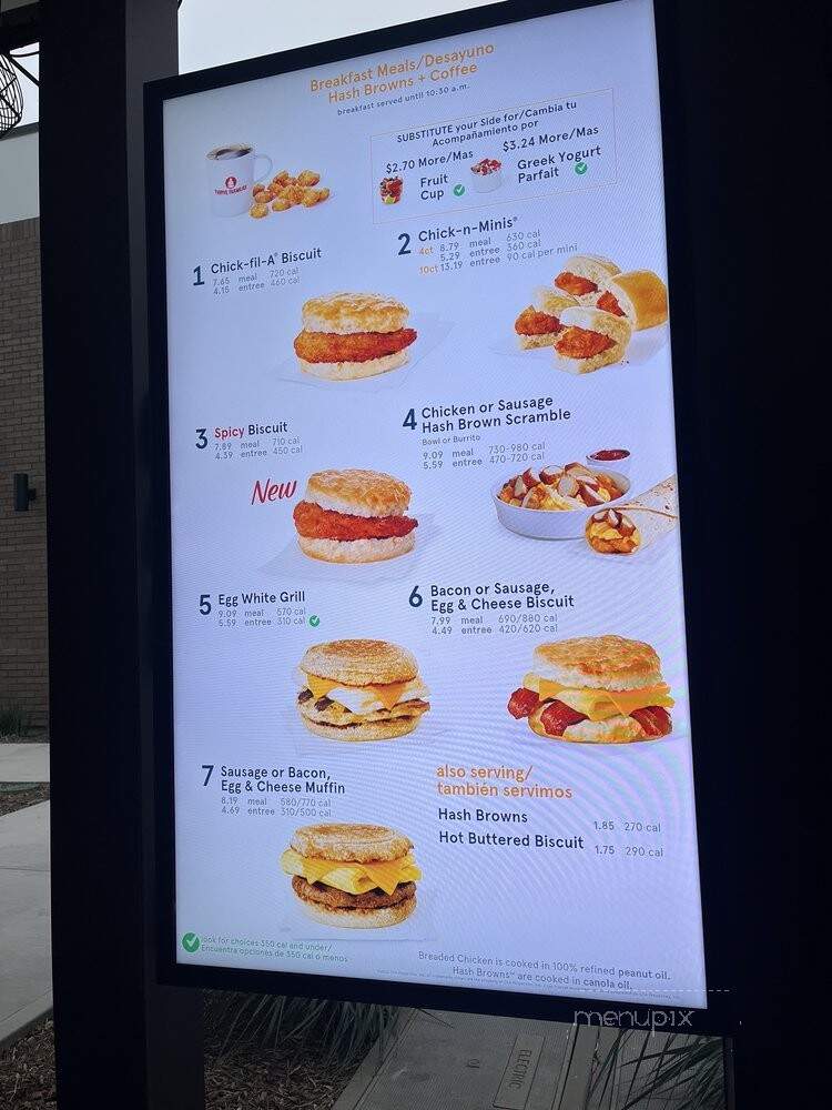 Chick-fil-A - West Covina, CA menu_pic