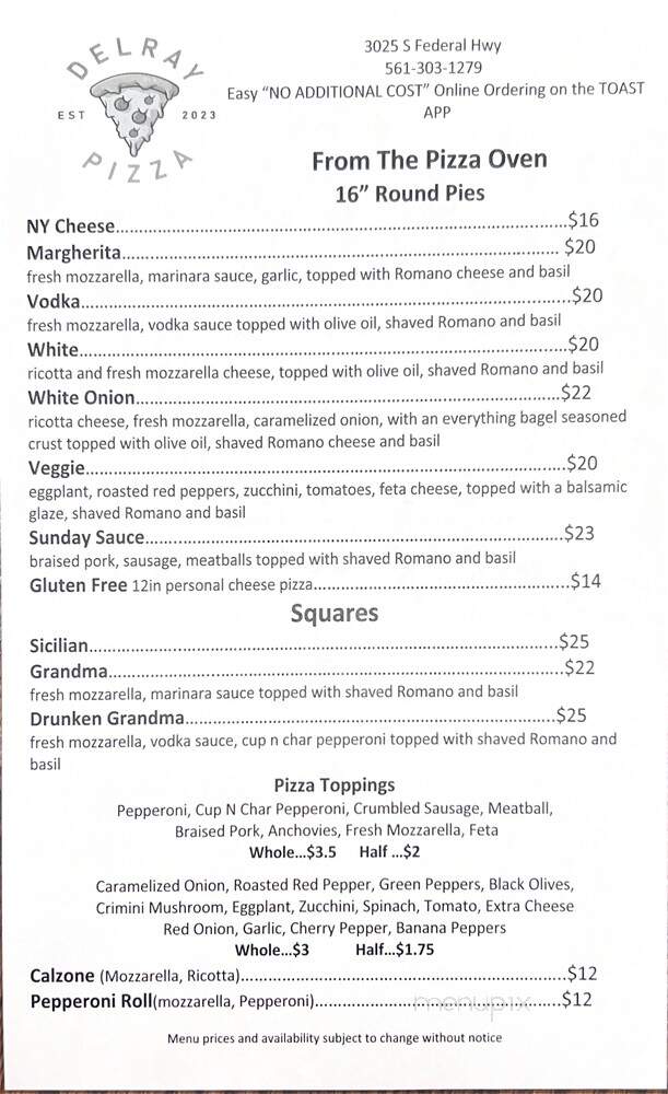 Delray Pizza - Delray Beach, FL