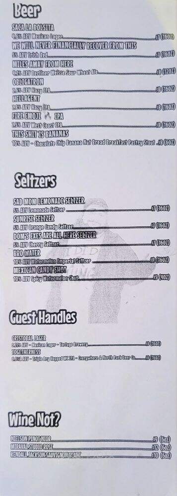 Villains Brewing Company - Anaheim, CA menu_pic