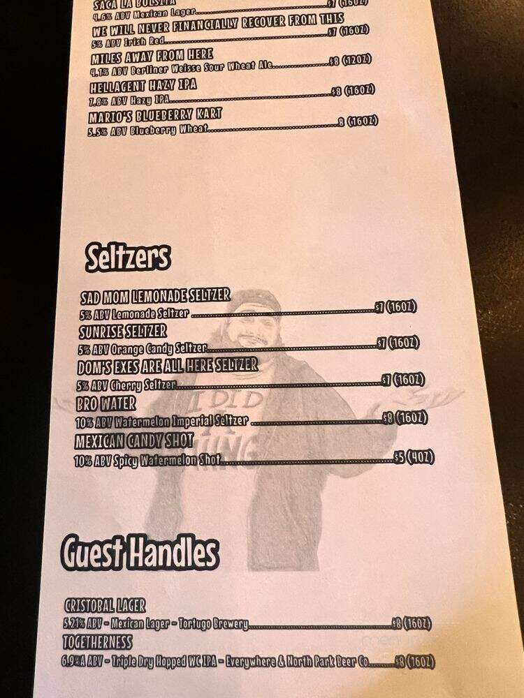 Villains Brewing Company - Anaheim, CA menu_pic