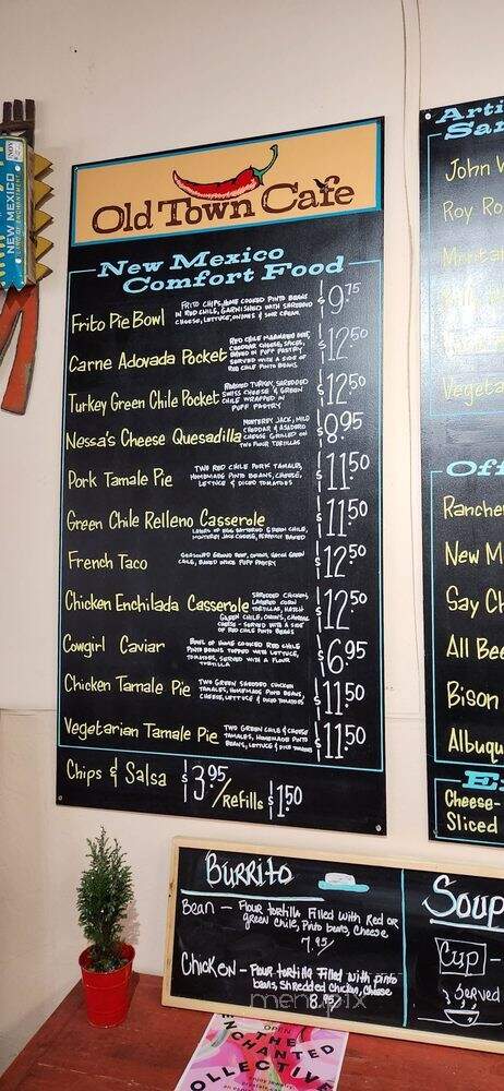 Old Town Cafe - Albuquerque, NM menu_pic