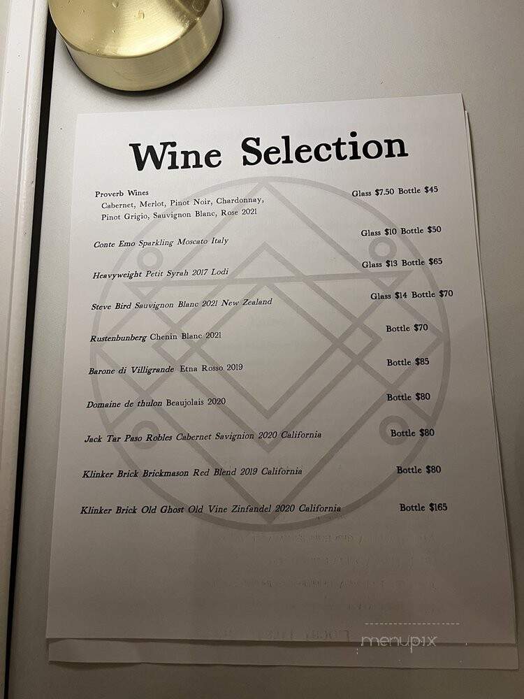 Alchemy Bar + Kitchen - Pittsburgh, PA menu_pic