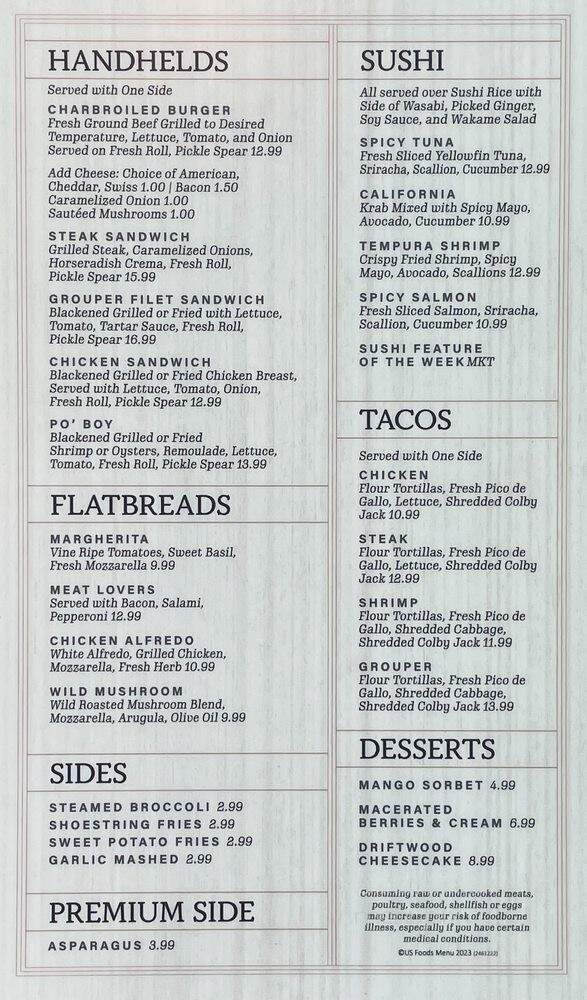 Driftwood Palm Harbor - Palm Harbor, FL menu_pic