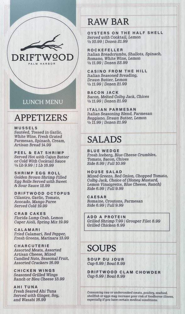 Driftwood Palm Harbor - Palm Harbor, FL menu_pic