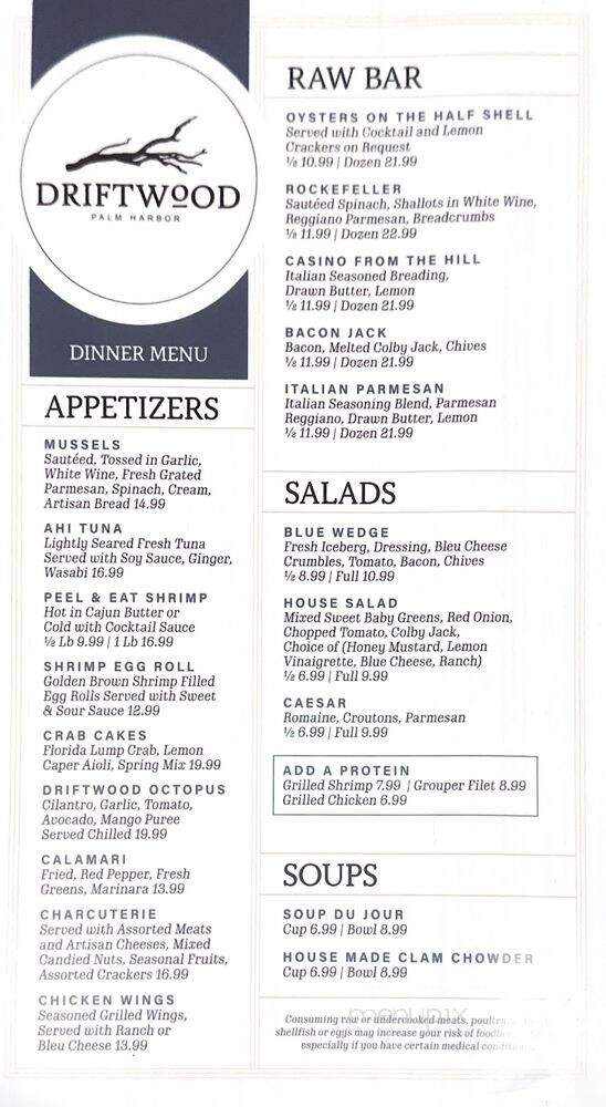 Driftwood Palm Harbor - Palm Harbor, FL menu_pic