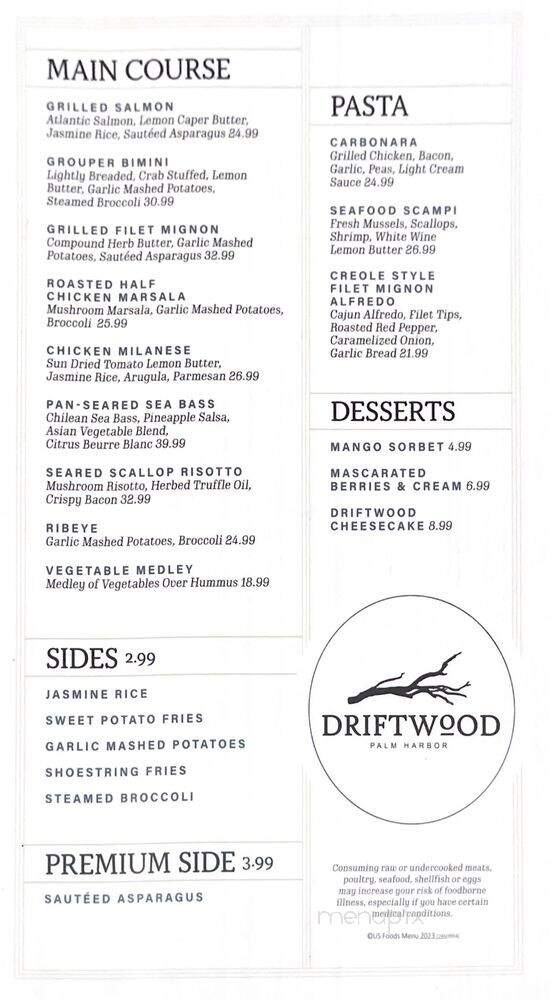 Driftwood Palm Harbor - Palm Harbor, FL menu_pic