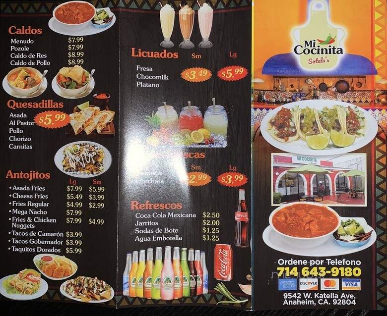 Mi Cocinita Sotelo's - Garden Grove, CA menu_pic