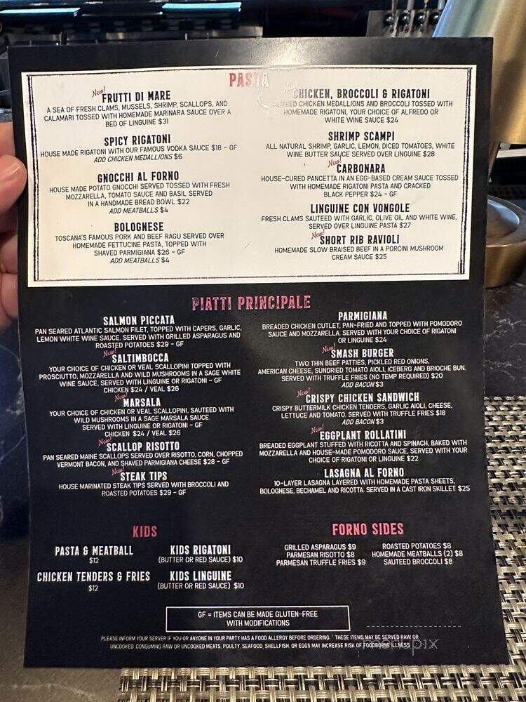 Toscana Forno - Peabody, MA menu_pic