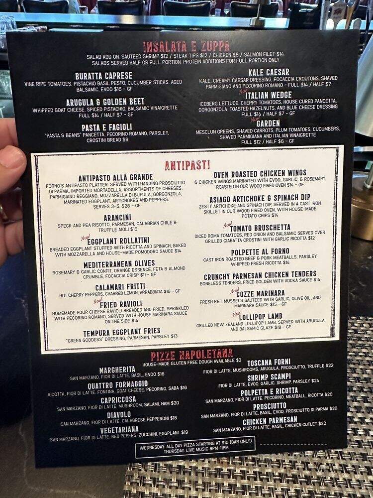 Toscana Forno - Peabody, MA menu_pic