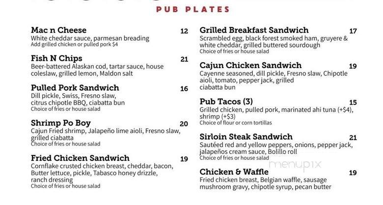 Roscoe's Bar & Burgers - Sacramento, CA menu_pic