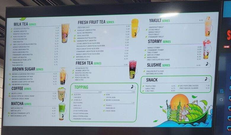R&B Tea - San Ramon, CA menu_pic