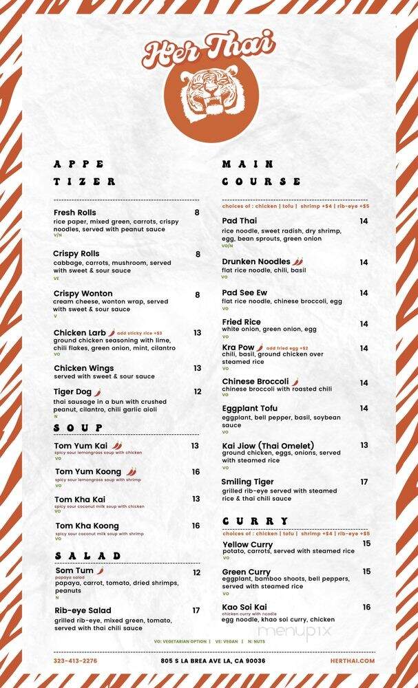 Her Thai - Los Angeles, CA menu_pic
