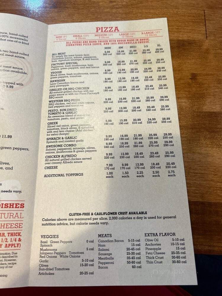 Pizza Factory - Clovis, CA menu_pic