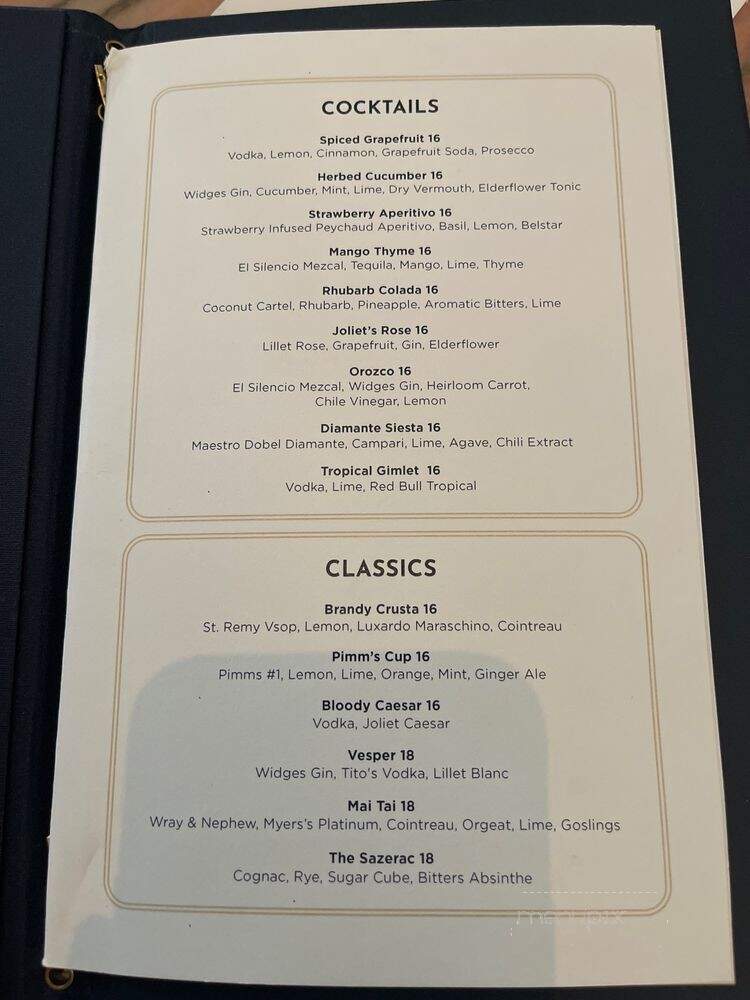 Joliet - Miami Beach, FL menu_pic