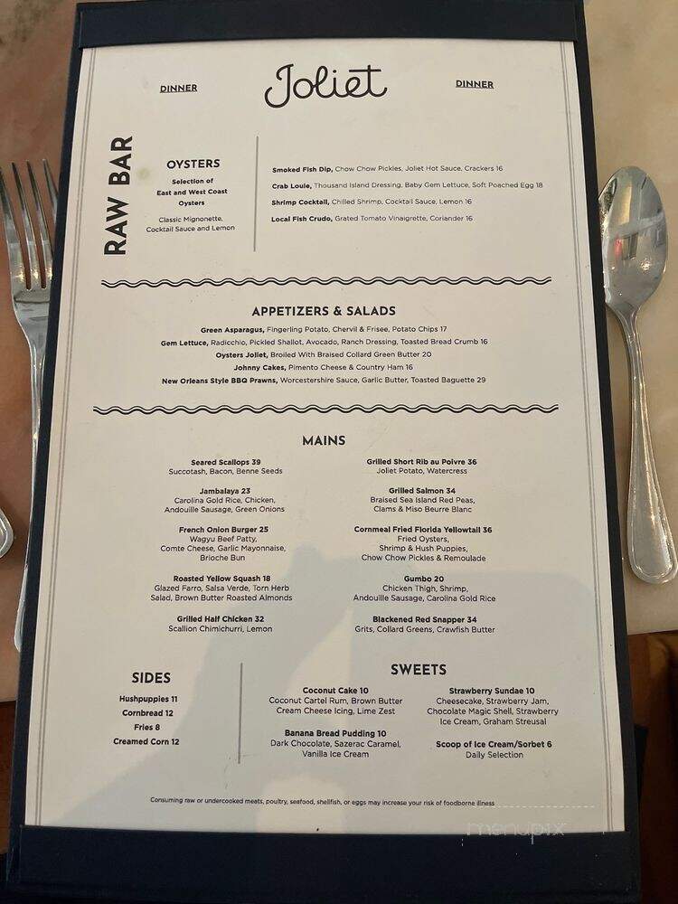 Joliet - Miami Beach, FL menu_pic