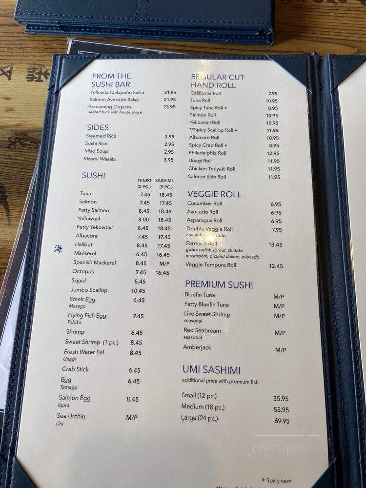 Umi Sushi & Sake - Paso Robles, CA menu_pic