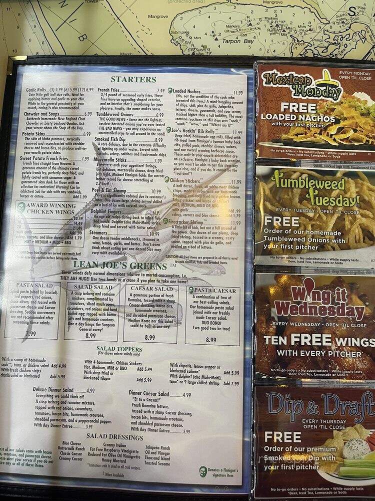 Flanigan's Seafood Bar & Grill - Miramar, FL menu_pic