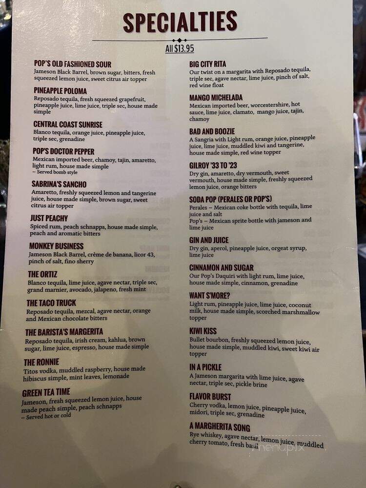 Pop's Public House - Gilroy, CA