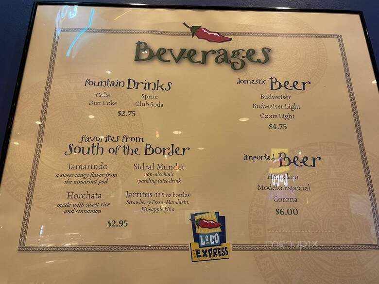 Loco Express - Brooks, CA menu_pic
