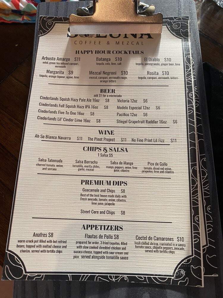 Soluna - Pittsburgh, PA menu_pic